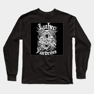 Luther Vandross Metal Skeleton Skull Illustration 80's R&B Soul Music Long Sleeve T-Shirt